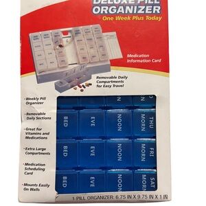 Blue Deluxe Pill Organizer